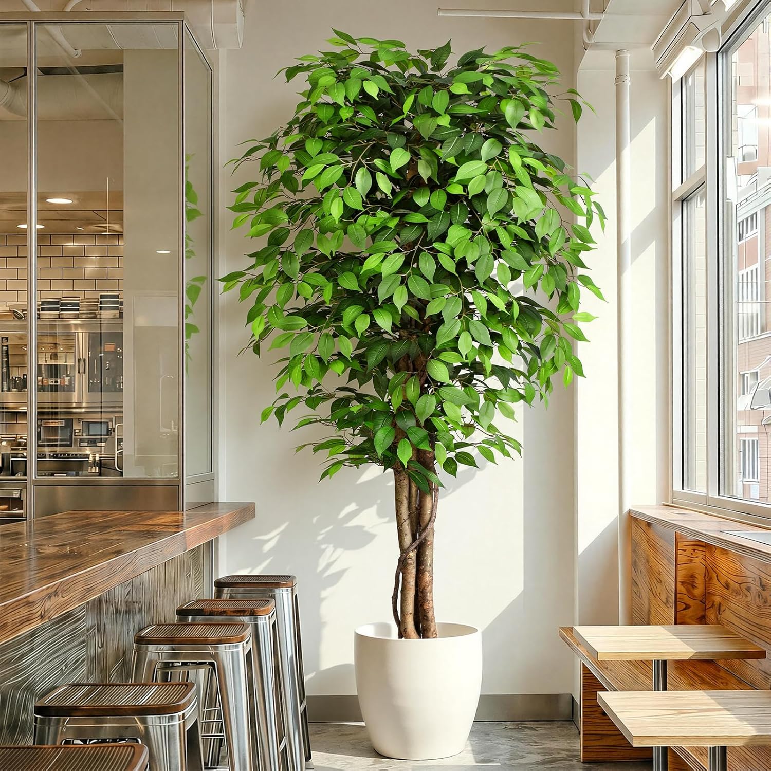 Gerçekçi Yapay Ficus Ağacı, Do - Ficus Lyrata Tree incelemesi ve fiyatı