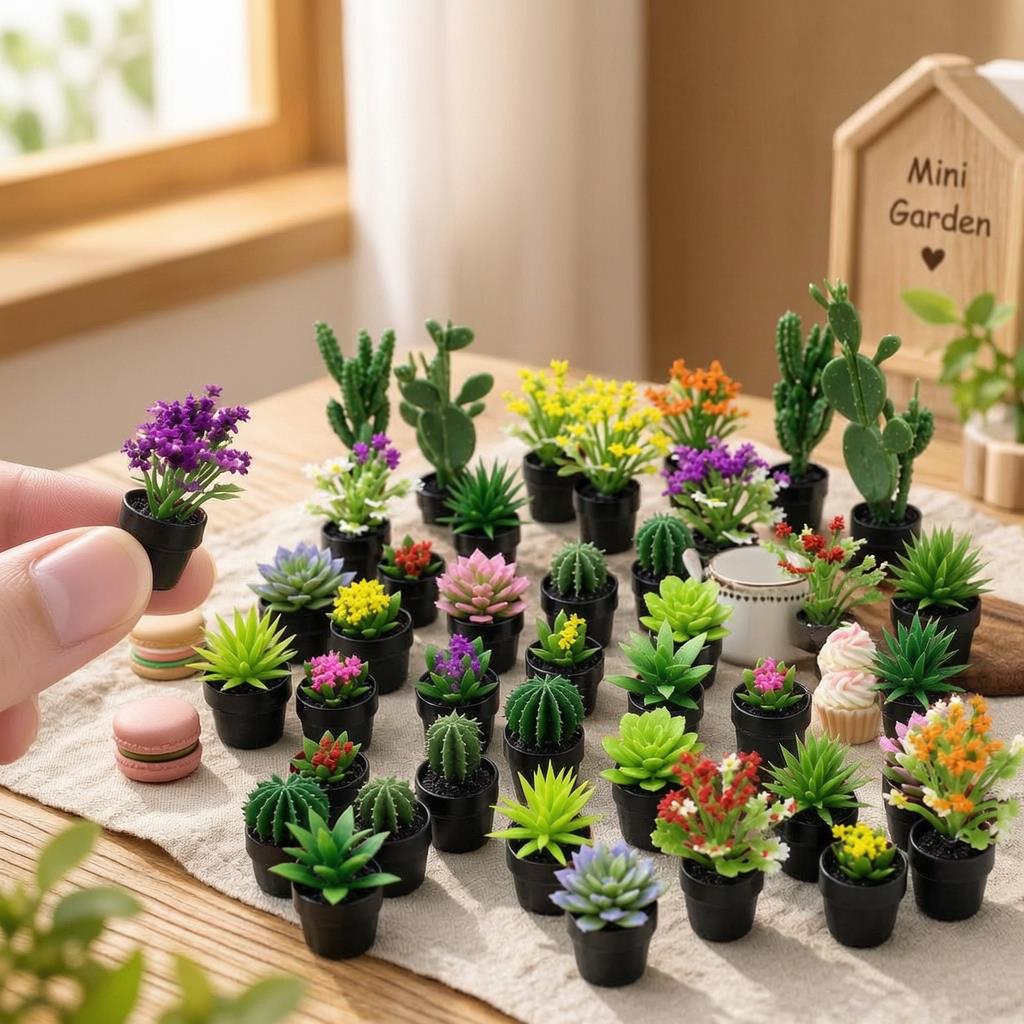 8 Adet Minyatür Plastik Saksıl - Echeveria Succulent incelemesi ve fiyatı